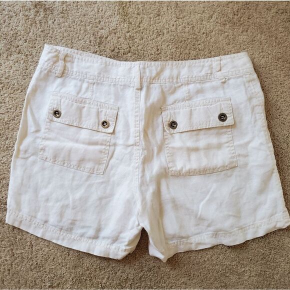 INC White Linen Shorts 12 - Picture 3 of 4